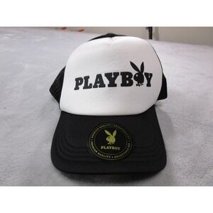 Playboy Hat Cap Snap Back Black White‎ Trucker Mesh Bunny Logo Mens 2022 Lids